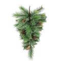 Adlmired By Nature 36 in. Christmas Pine Teardrop Swag with Natural Pine Cone 42 Tips GXW4921-NATURAL